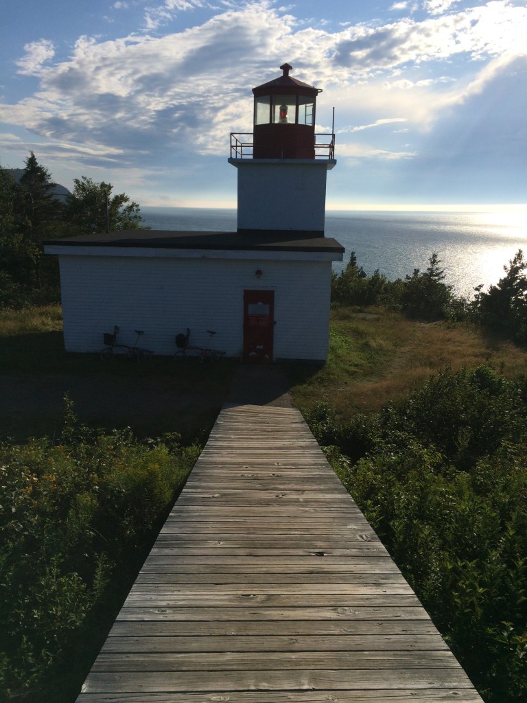 Whistle lighthouse on Grand Manan's western bluffs.